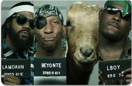 Mountain Dew goat ad line up